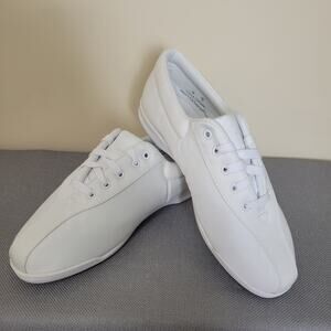 NWOT/B Easy Spirit 10WW White AP1 Lace Up Walking Sneaker Shoe Textile